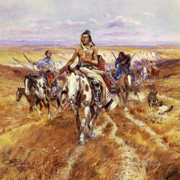 Cuando las llanuras eran sus indios Charles Marion Russell Indiana Pinturas al óleo
